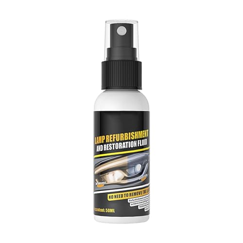 Headlight Repair Spray - 50ml Headlight Cleaner, Car Foggy Lens Restorer, Heat Resistant Headlight Polish | Headlight Brightening Spray, UV Headlight Protector Spray, Scratch Remover for Headlights