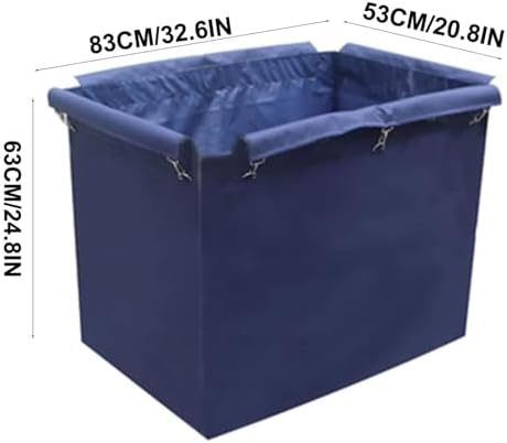 Waterproof Rolling Laundry Cart - Large Removable Oxford Cloth Bags for Home & Commercial Use - Durable Laundry Trolley with Liner for Easy Transport and Storage