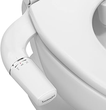 SAMODRA Ultra-Slim Bidet, Minimalist Bidet for Toilet with Non-Electric Dual Nozzle(Frontal & Rear Wash) Adjustable Water Pressure, Fresh Water Bidet Toilet Seat Attachment,Easy to Install