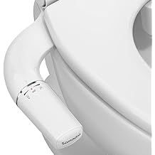 SAMODRA Ultra-Slim Hygienic Bidets Attachment for Existing Toilets - Adjustable Fresh Water Pressure Dual Nozzle (Frontal &amp; Rear Wash) Easy to Install, Silver