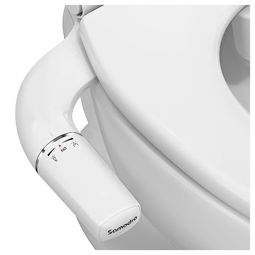 Bidê ultrafino acoplado ao vaso sanitário SAMODRA – Bidês higiênicos de bocal duplo (lavagem frontal e traseira) para vasos sanitários – Bidê acoplado ao vaso sanitário com pressão de água ajustável – Fácil de instalar
