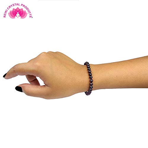 Image of Reiki Crystal Products Certified Natural Crystal Stone Bracelet 6 mm Round Beads for Men & Women | Premium Gemstone Jewellery Collection | Reiki Charged | Multiple Stone Variants Available