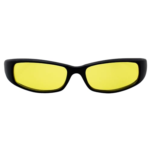Global Vision New Attitude glasses eye wear, with a matte black frame and yellow lenses. Very stylish, the yellow makes night vision while driving much easier.2