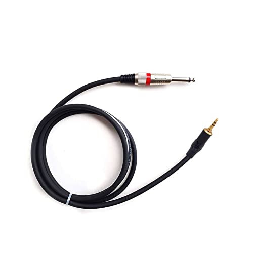 SeCro Guitar Cable - 6.35mm (1/4 inch) Male Mono Plug to 3.5mm Male Audio Jack Cable - Electric Bass Guitar Music Instrument Cable (4.9FT [1.5 Meters])