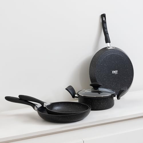 Listado de Bateria de cocina ekco favoritos de las personas. 47 Ekco | Batería de Cocina con Antiadherente Advance 5 Piezas de Aluminio - Color Negro