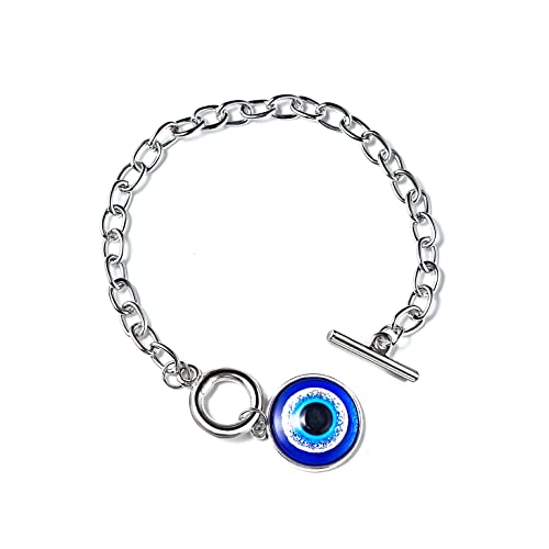 Image of Caiyao 1-3 Pcs Blue Beads Evil Eyes Bracelet Hamsa Hand of Fatima Bracelet Glass Charm Evil Eye Leather Cord Necklace Protection Jewelry Set