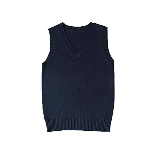 jinghuiyue Women&rsquo;s V Neck Sweater Vest School Uniform Solid Color Sleeveless Knit Sweaters...