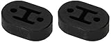 AUTO-STYLE Satz universelle Auspuffgummi’s - Schwarz - 2x9mm - Satz à 2 Stück