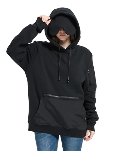 Relexit Travel Hoodie with Built-In Eye Mask