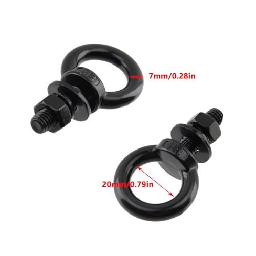 Image of Antrader Lifting Shoulder Eye Bolts for Hang Tie Down Outdoor,M8 x 25mm | M8 Machinery Shoulder Lifting Eye Bolt With Lock Nuts,Lock Washers,Flat Washers