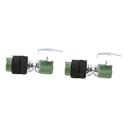 FAVOMOTO 2pcs Metal Hi Hat Clutch Jazz Drum Part Quick Release Hi Hat Stand Green Accessory