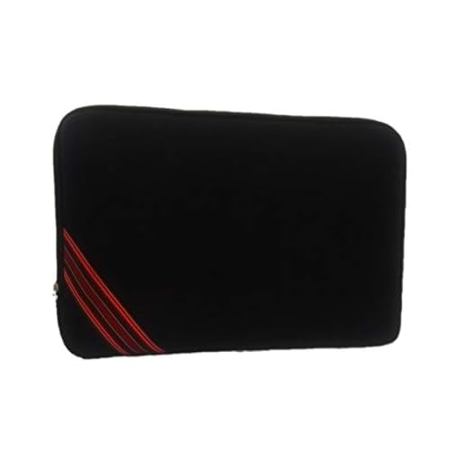 Capa de Notebook 15,6 Polegadas Preta Tira Vermelha