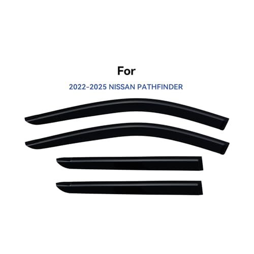 Image of Window Visors Rain Guards for 2022 2023 2024 2025 2026 Nissan Pathfinder, Out-Channel Window Vent Wind Deflectors Visors Shades for 22 23 24 25 26 Nissan Pathfinder S SV SL Platinum Rock Creek