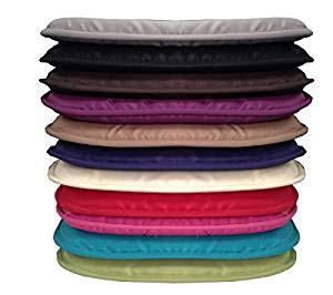 Other New Plain Simply Plain D-Shaped Tie-On Seat Pad Garden Patio Kitchen Dining (D-shape38cmx38cm, Grey)