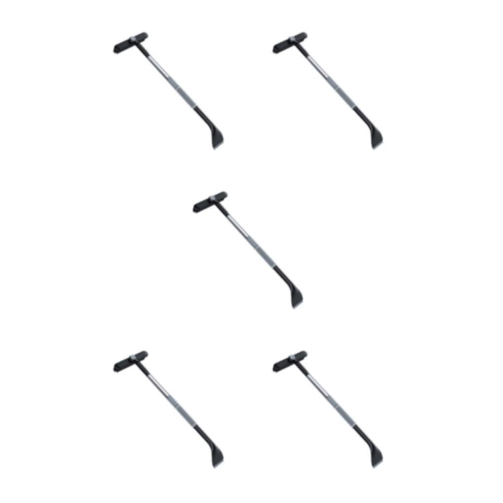 5 Set di Prestone Sghiacciatore per parabrezza Soluzione potente per le mattine gelide Raschietto per neve efficiente con spazzola allungabile Facile Grigio (