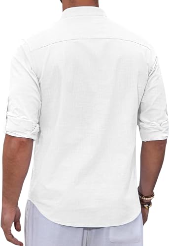 Image of Zombom Men's Kurta || Chinese Collar Long Sleeves || Straight Hip Length Kurtas || Short Kurta for Men || for Festival || Function || Occasion Wear Fancy Kurta for