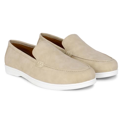 Image of Cantabil Casual Loafers Shoes for Men l Lightweight & Comfortable with Cushioned Insole PU Upper TPR Sole Lace-Up on Closure (P MFTW00139)