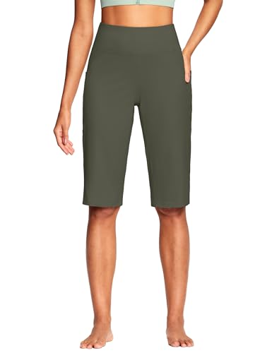 Image of ISEEGZ 15 inch / 18 inch / 21 inch / 25 inch Capri Pants for Women High Waist with Pockets Women's Capris Workout Yoga Pants Loose Straight Leg