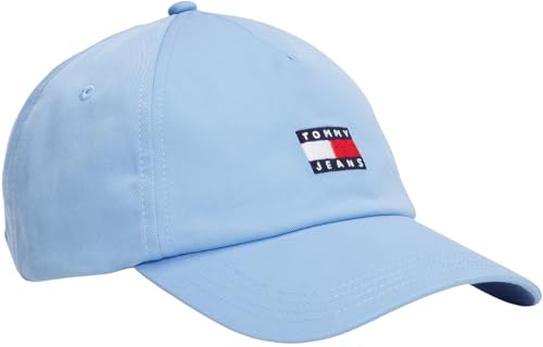 Tommy Jeans Gorra Mujer Heritage Core 5 Panel de algodón, Azul (Cloudy Blue), Talla Única