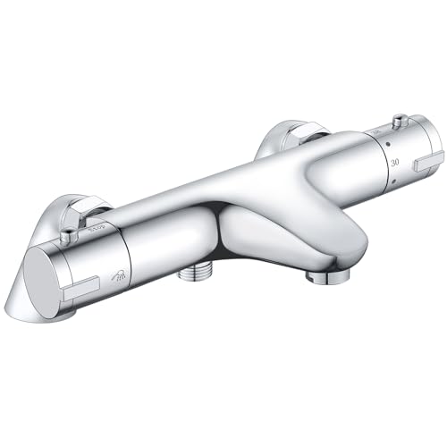 Kit de finition pour baignoire et douche thermostatique, Bevankly - Robinet de mélangeur de douche thermostatique apparent anti-brûlure, anti-brûlure,...