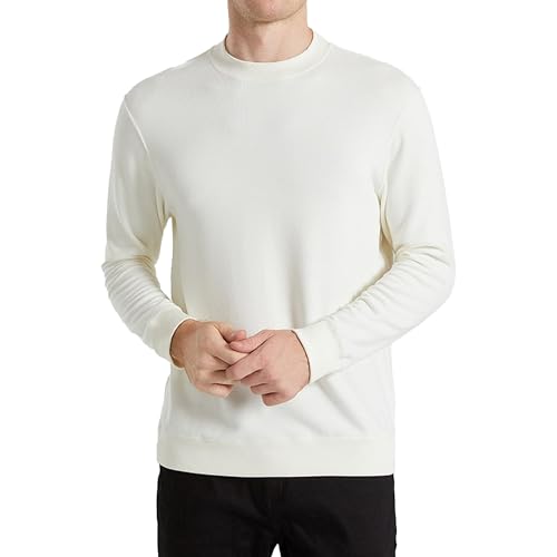 Pull en tricot à col rond pour homme en coupe ajustée et régulière