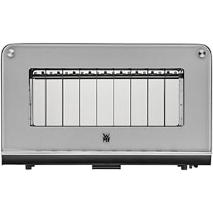   WMF-Lono-Toaster-Glas-mit-Brotchenaufsatz-2-Scheiben-XXL-motorisierte-Toastaufnahme-Aufwarm-Funktion-7-Braunungsstufen-Toaster-edelstahl-matt