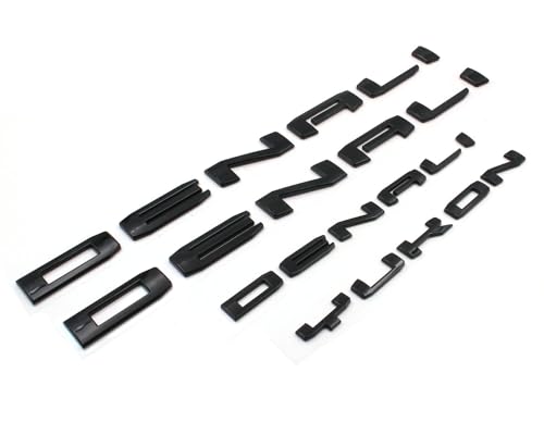 Image of 4pcs Gloss Black Door Rear Denali Yukon Emblems Letters Compatible with 2021-2024 Yukon Yukon XL (Gloss Black), TL-008