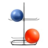 SHOUMANUAL Exercise Ball Holder, Freestanding Stabilising Ball Rack Medicine Ball Rack and Yoga Ball Storage for Home Gym