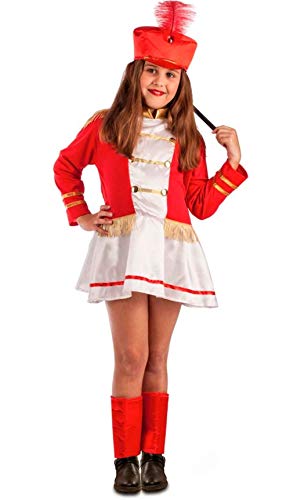 O Rei do Carnaval disfarce de Majorette vermelho para menina