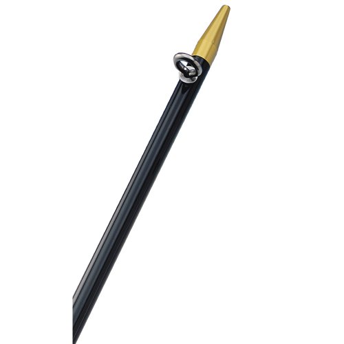Taco Metals OC-0421BKA8 8 ft. Center Rigger Pole - Black With Gold Rings & Tips