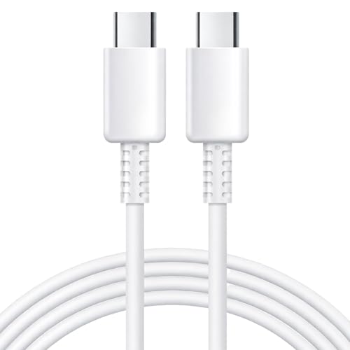 Image of OFUCA 45W USB Type C to C Fast Charging Cable 1M, PD Fast Charge & Data Sync USB-C Cable Compatible with samsung Galaxy S24 /S23 /S22 /S21, Note Series, A & M Series, Tablets & Other Type C Devices (WHITE) by HOMEMO