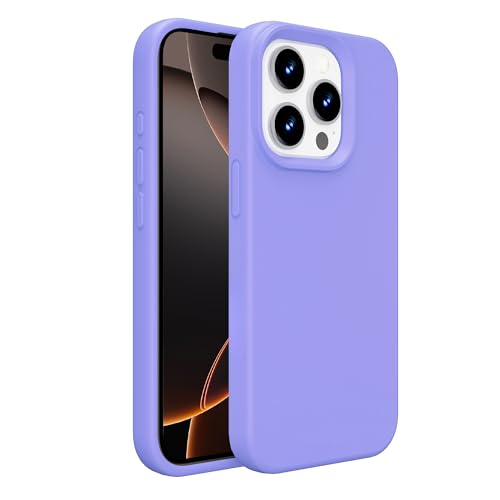 Image of iPhone 15 Pro Max Case Silicone,Soft Microfiber Lining(Light Purple)