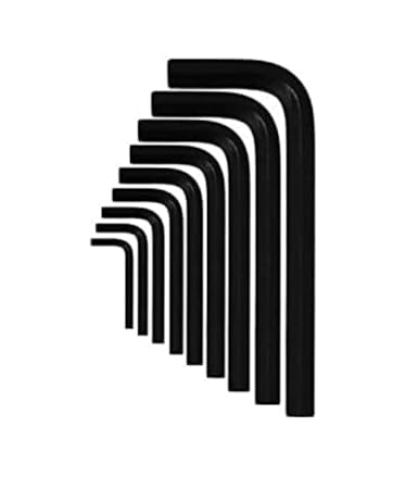 Allen Key Wrench L-Hexagon Shape Multipurpose Repair Bicycle Screwdriver Set Tools (ABS, M2 5/32)