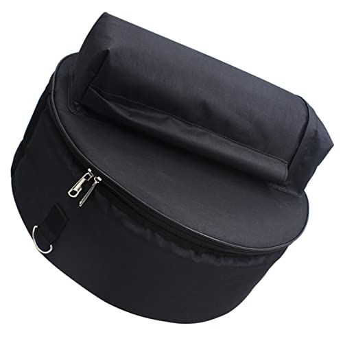 ifundom スネアドラム収納袋 荷物 バッグ スネアドラムケース バックパック ホルダー スネアドラムキット スーツケース 旅行 楽器収納リュック 楽器収納袋 オックスフォード布 Black
