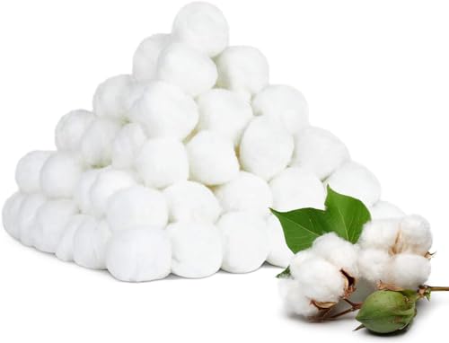 Batuffoli di Cotone Idrofilo per Trucco e Pelli Sensibili - 100 Pezzi - Per Salone di Bellezza e Uso Domestico