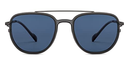 Image of Hip Hop Gold Full Rim Pilot Branded and Stylish Sunglasses For Men & Women | Polarized and 100% UV Protected | Medium | LK S15197