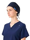 Kousenpu Men and Women Scrub Cap, Lightweight, Breathable No-Slip Working Cap,One Size. (Navy-Blue, One Size)