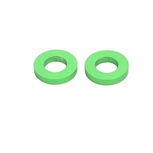 Sourcingmap 20pcs 1mm Thickness M3 Aluminum Alloy Flat Screw Washer Green - Image 2