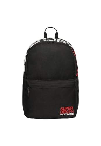 Superdry Homme Sac À Dos Montana Avec Logo Coupe-Vent, Black, One Size