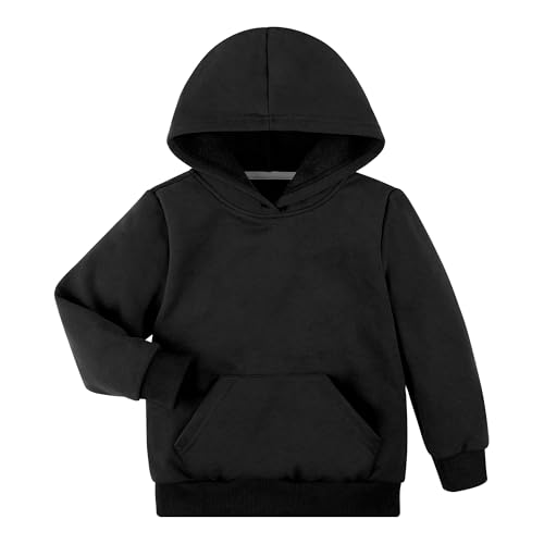 BIG ELEPHANT Boys Hooded Sweatshirt Fleece Pullover Hoodies Long Sleeve Warm Hoodie Sweatshirts with Pocket for Kids