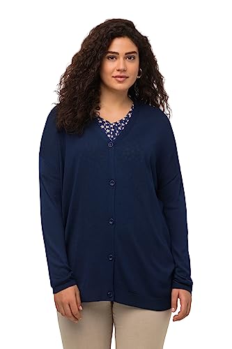 Ulla Popken Damen, Knöpfe, Oversized, V-Ausschnitt Strickjacke,...