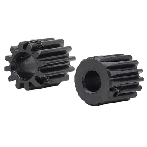 Bevel Gear Pinion Hardware Mechanical 2Pcs 1 Mod Pinion Gears 10T 12T 14T Bore 4 5 6 6.35 7mm Steel Spur Gear Transmission Accessories Motor Parts(1M-12T Bore 4mm)