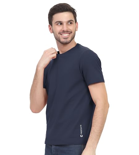 Image of Freecultr Truly Classic Organic Men's Cotton T-Shirt | Solid Round Neck Half Sleeve | Plain Stylish t Shirts | Regular Fit | Casual Comfortable T Shirt for Man
