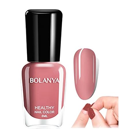 Red Nail Polish, Gel Nail Polish, Water-Based & Quick Dry Peel-Off Cherry Red Nail Varnish for Women, Girls, Kids No UV Needed (B124-Dirty Pink) Cover
