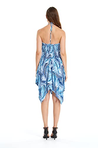 Image of Hawaii Hangover Family Matching Hawaiian Clothes, Simply Blue Leaves | Family matching Hawaiian outfits, Simply Blue Leaves, lightweight rayon, machine washable, tropical leaf print, luaus