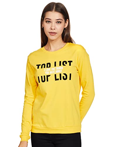 Image of Max Cotton Women Printed Round Neck Hooded Sweatshirt