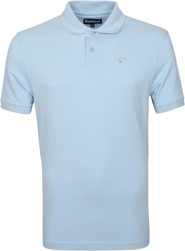 Barbour Polo basique piqué bleu clair, Bleu., XXL