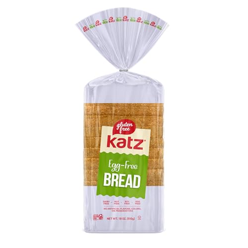 Katz Gluten Free Egg Free Bread | Dairy, Nut, Soy and Gluten Free | Kosher (1 Pack of 1 Sliced Loaf, 18 Ounce)