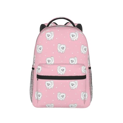 PHAYAH Programmier-Code-Muster, lässige Schultern, klassisch, Basic, Reiserucksack, Reisen und Outdoor-Aktivitäten, Zwergspitz Welpen und Spitze, Einheitsgröße