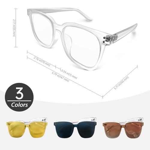 Magnetic Clip on Sunglasses for Men Women, 3 Pack UV400 Anti-Glare Polarized Clip on Sunglasses for Day Night3